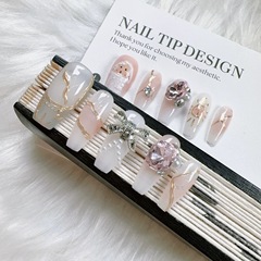 白羊座星座款2025年新款貓眼穿戴甲小羊鎏金腮紅美甲貼片