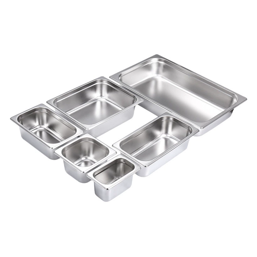 Прямоугольный таз из нержавеющей стали с антиэкструзионной чашей в Европейском стиле, фракционная тарелка, Пряная Горячая Изоляция автомобилей, стойка для водяного бара