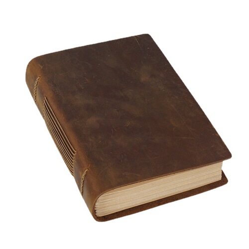 Original handmade cowhide sketchbook, retro diary, genuine leather notepad, creative business general notebook gift
