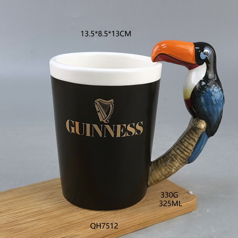 Taza de animales tridimensional 3D taza de cerámica de dibujos animados lindo creativo taza de café con leche taza de agua de personalidad simple