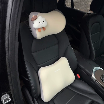 Pillow Cute Cloud Car — Headrest - deep-coffee-hat-cloud-zuo-mi-neck-pillow-lumbar-support