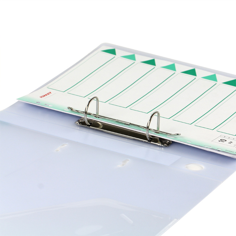 Jindeli large two-hole d-clip punch loose-leaf folder A4 transparent insert double-hole file data plastic wear