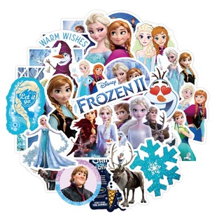 50 Cartoon Frozen Elsa Princess Stickers Notebook Water Cup Luggage Mobile Phone DIY Decorative Stickers