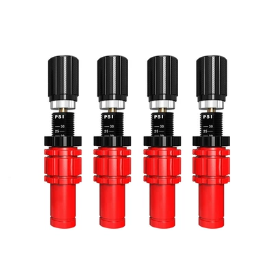 Car Tire Deflation Valve Desert Off-Road Tire Rapid Deflation Pressure Relief Valve Pressure Reducing Valve Tire Deflator (Tire pressure monitoring system) - set-of-4-1set4pcs-red