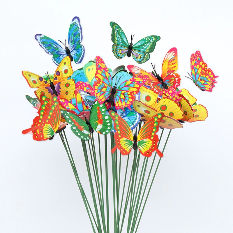 Светящаяся 7,5 cm имитация бабочка открытый сад украшения 3D 3D ПВХ бабочка