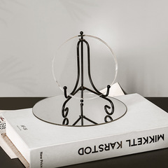 Household Multi-functional Iron Drain Dish Rack Kitchenware Decorative Plate Display Shelf Diningware Storage Rack