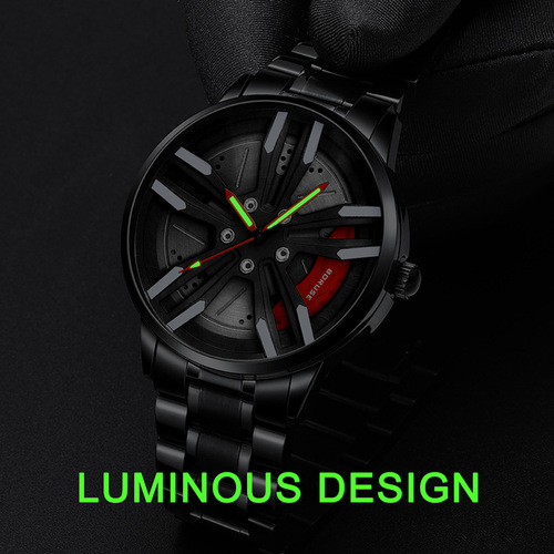 BORUSE fully automatic non-mechanical watch fashionable men's luminous waterproof quartz watch cross-border