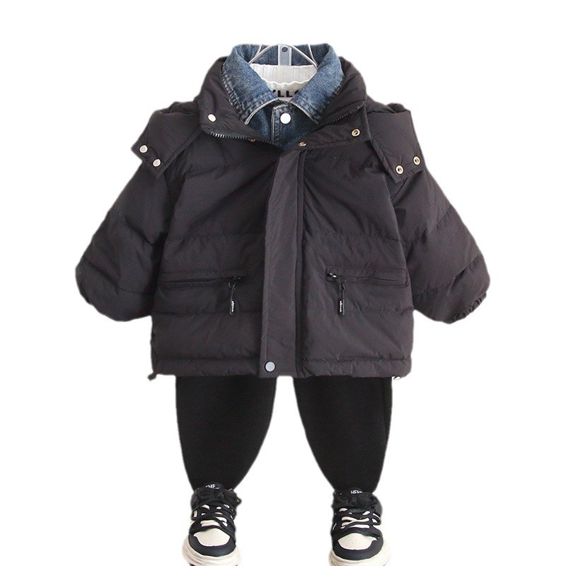 6903 Chaqueta gruesa para niños Chaqueta de plumón coreana para niños 2025 invierno nuevo estilo chaqueta de plumón de pato blanco abrigo de algodón para bebés