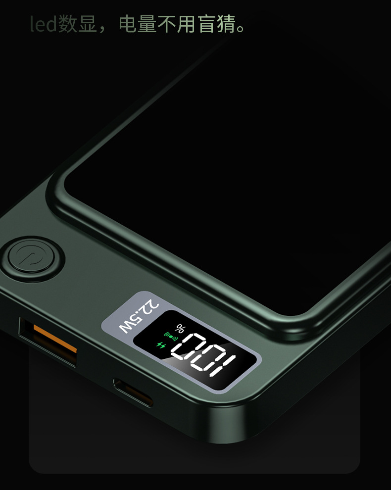 Grenzüberschreitende magnetische drahtlose Schnelllade-Powerbank Magsafe 10000mAh Superschnellladung mobile Stromversorgung mit Logo