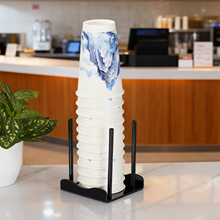 一次性纸杯架亚克力取杯器饮水机杯子置物架展会超市试饮杯收纳架