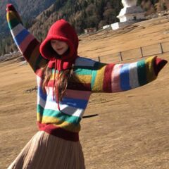 软糯慵懒风彩虹条纹套头毛衣女2025秋冬新款软糯针织衫内搭上衣潮