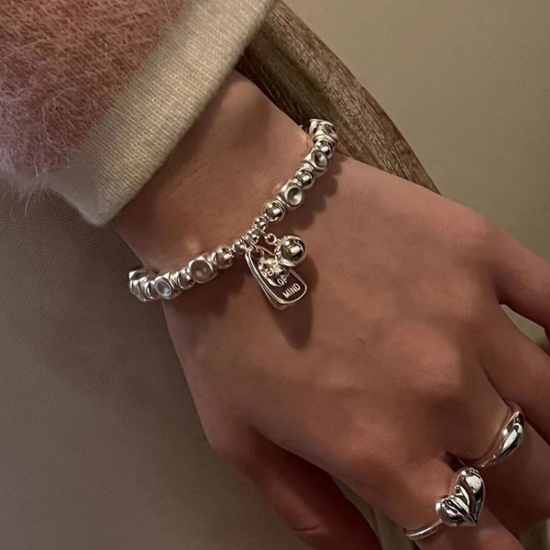 Korean Style Light Luxury Niche Geometric Irregular Simple All-match Bracelet Niche Exquisite Elastic Beaded Women's Hand Jewelry