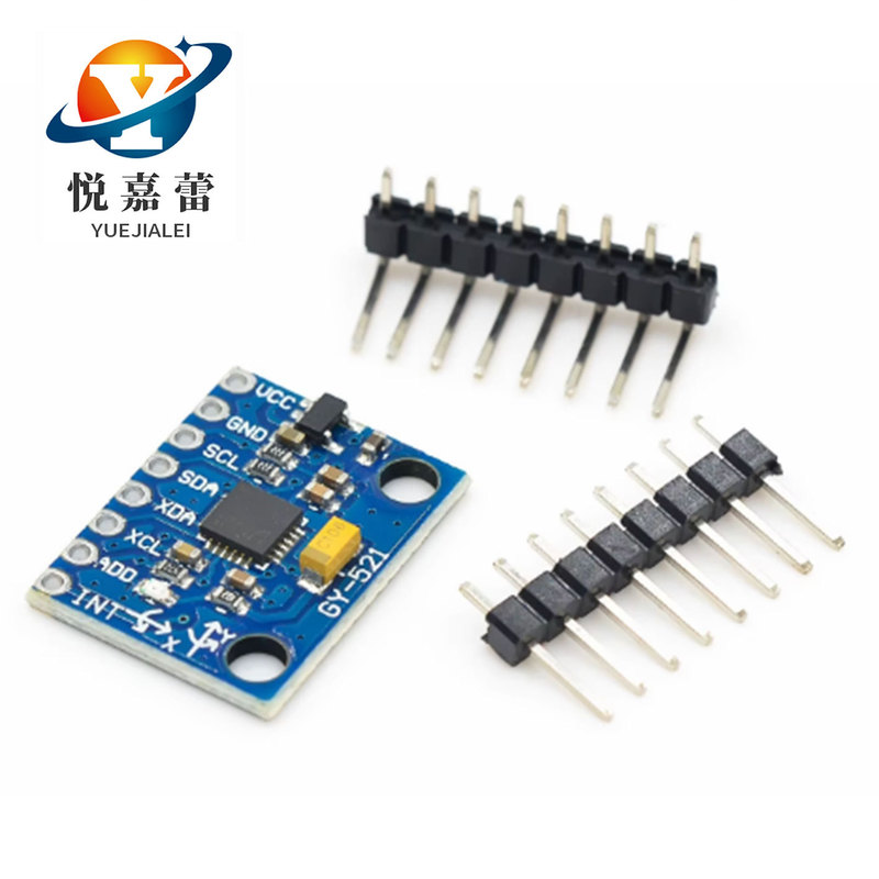 GY-521 MPU-6050 module three-axis acceleration gyroscope 6DOF module with code schematic diagram GY-521 MPU-6050 module three-axis acceleration gyroscope 6DOF module with code schematic diagram