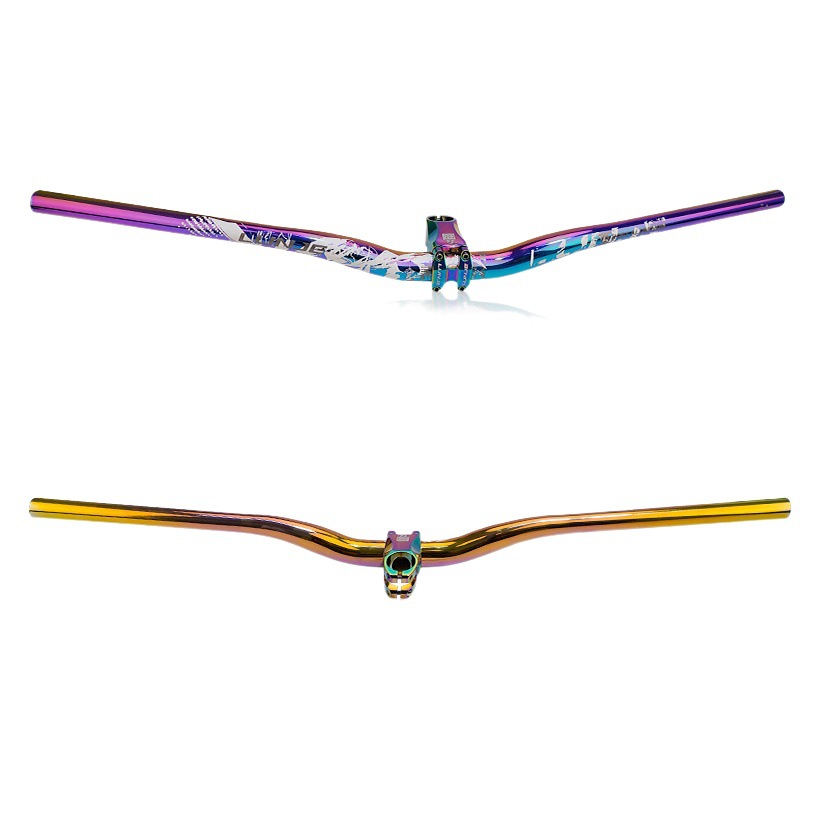 Bicicleta manillar cuesta abajo fuera de la carretera XC/AM manillar horizontal 720/780mm montaña gota seca etiqueta de color mango de golondrina