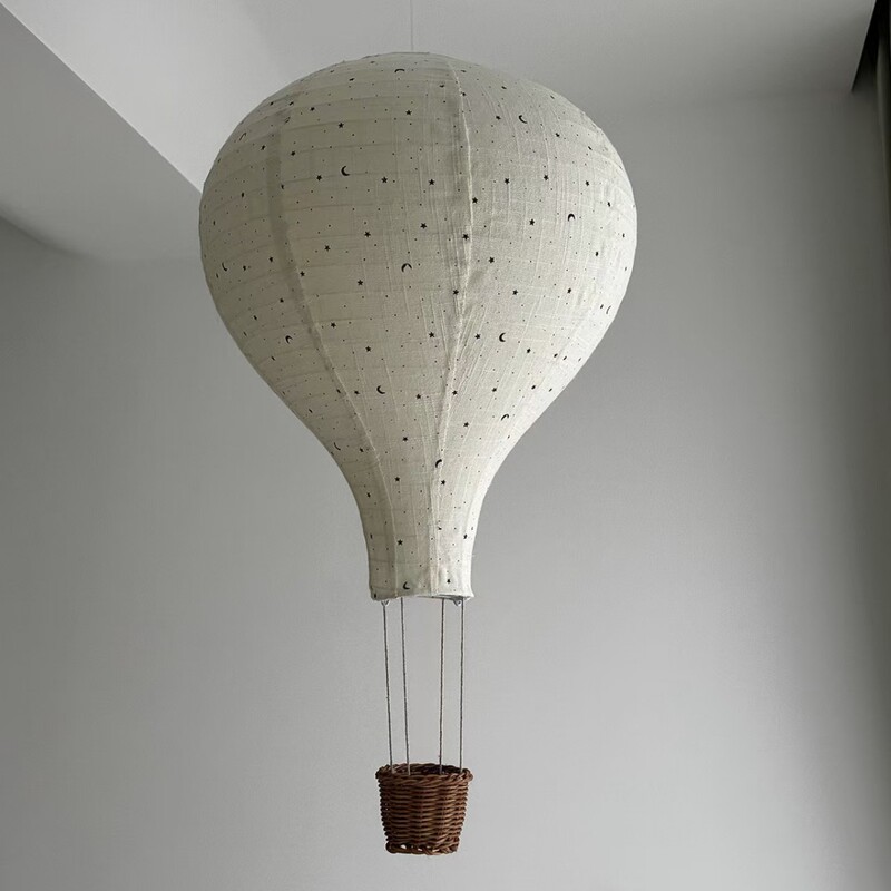 Scandinavian Ins Kidsren's Room Handmade Fabric Hot Air Balloon Pendant Home Decoration Balloon Lampshade Pendant Shooting Props Scandinavian Ins Kidsren's Room Handmade Fabric Hot Air Balloon Pendant Home Decoration Balloon Lampshade Pendant Shooting Props