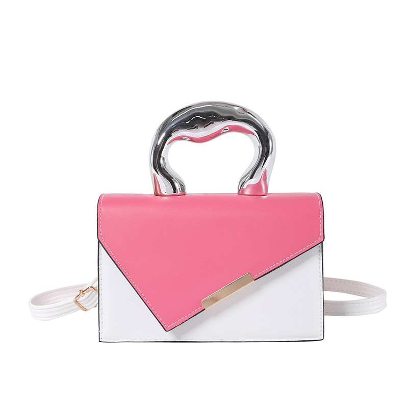 Nuevo bolso de hombro de estilo de todo partido de moda para mujer biselado contraste color pequeño bolso cuadrado estilo europeo y americano personalizado bolsa de mensajero portátil