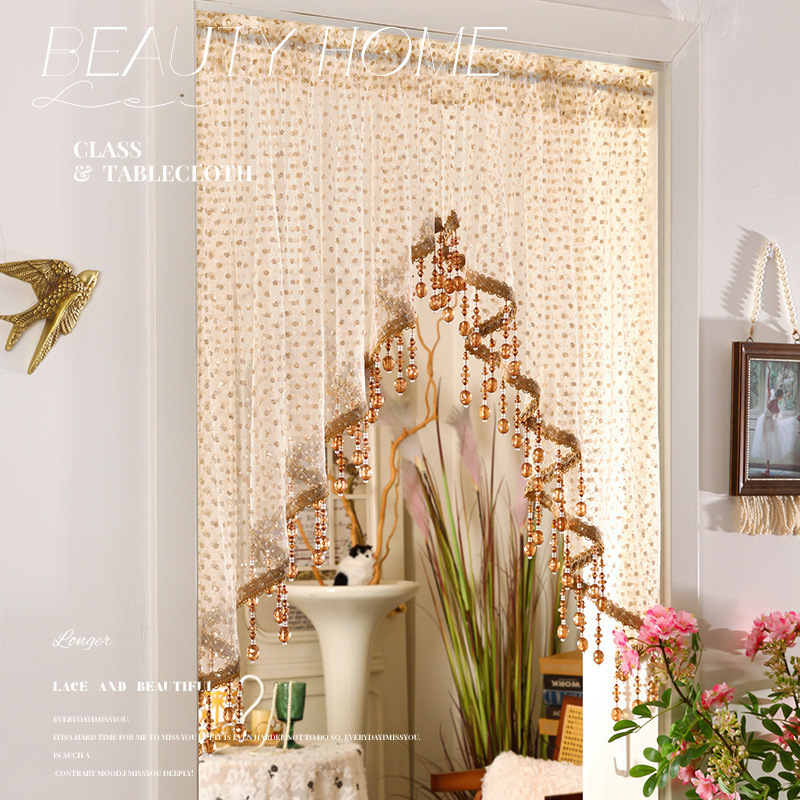 Gilded Years High-End Original Designer Retro Door Curtain Atmosphere Partition Curtain Villa Half Curtain Bedroom Curtain