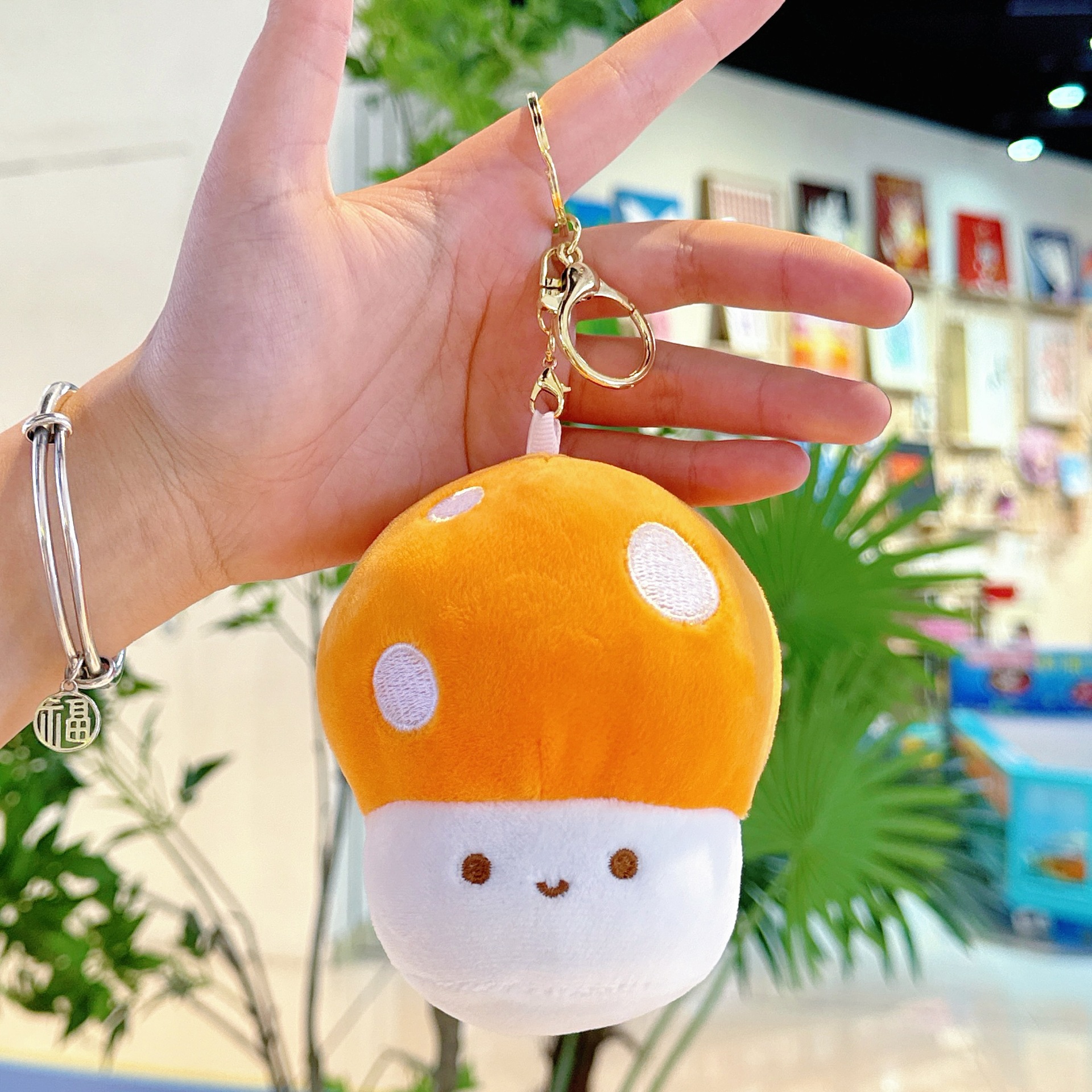 Orange mushroom + gold buckle