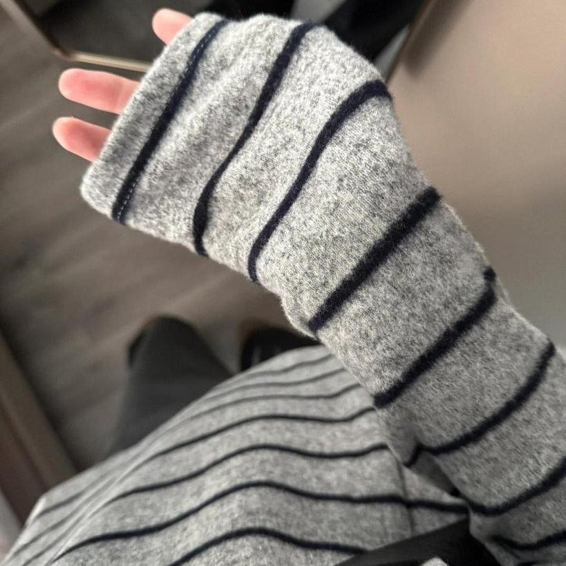 穿不腻!!【条纹磨毛】韩系校园风长袖恤女超火早秋慵懒打底衫
