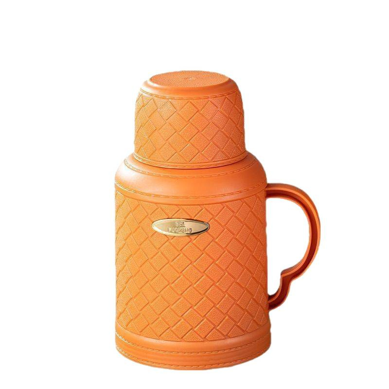 Botella de agua caliente portátil doméstica de gran capacidad, botella de té caliente para estudiantes, recipiente de vidrio, tetera de aislamiento de calor