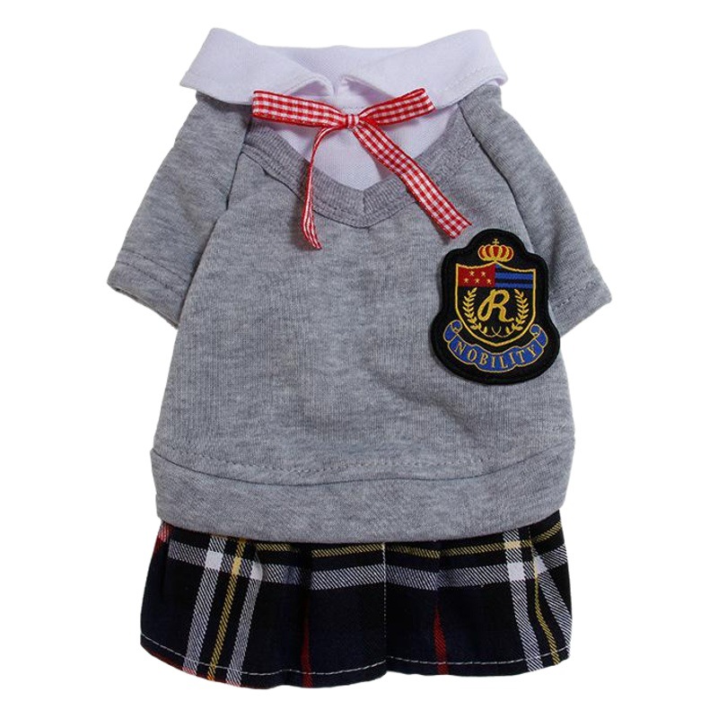 Youbaolong fábrica directa poliéster campus estilo pareja Ropa Universal perro transfronterizo suministros ropa de mascotas falda