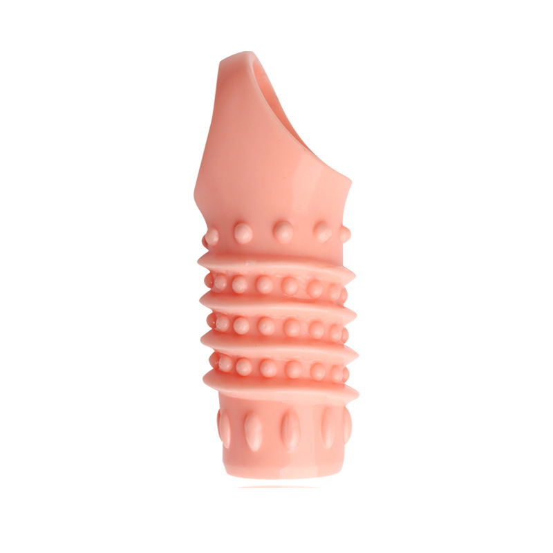 Wolf-Tooth Textured TPE Condom Sleeve, Thickened Delay Design, Transparent Adult Set — detail image 22