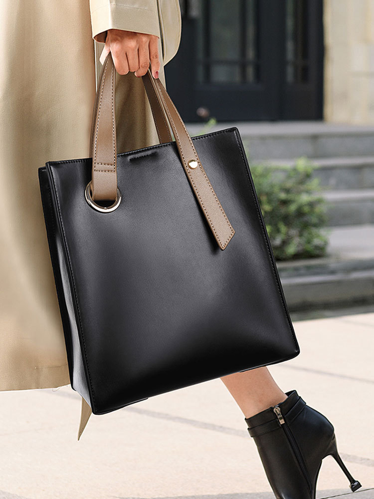 Tote Bag for Women, New Cross-Border Large-Capacity Commuter Bag, Simple Shoulder Bucket Bag, High-End Women's Handbag