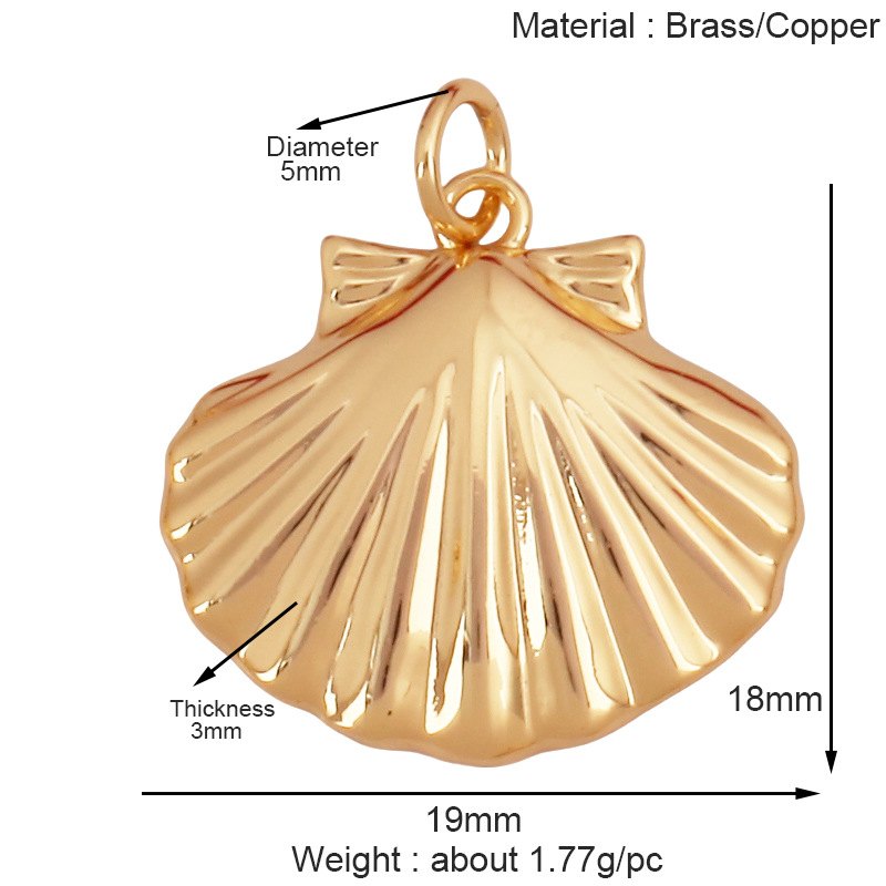 3g Weight Pendant Jewelry Making Type 11*28mm Jewelry Making Size DIY Ornament Accessories Classification 1 Piece Quantity Copper Material Conch, Dolphin, Hippocampus, Fish Pattern All Seasons Season Polished Finish Plating Design Elegant, Sweet Style 1 Piece 11*28mm Copper Conch Dolphin Hippocampus Polished Pendant DIY Ornament Accessories 4