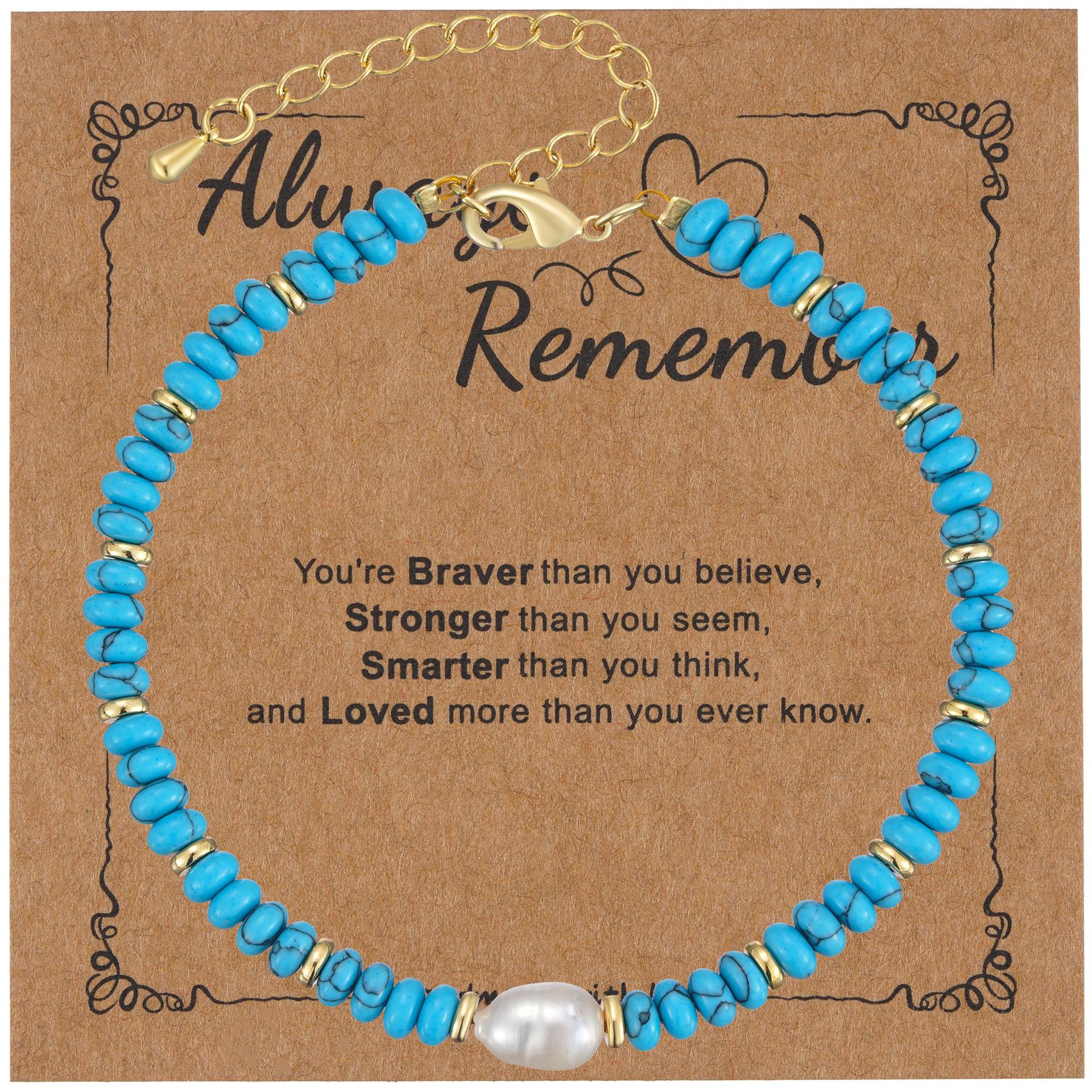 Turquoise cards pearl, bracelet