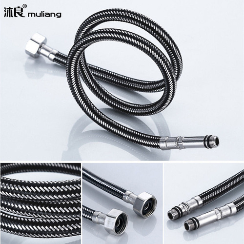 304 stainless steel inlet water pipe high-pressure pipe basin casserole faucet single inlet water pipe explosion-proof braided pointed soft tube