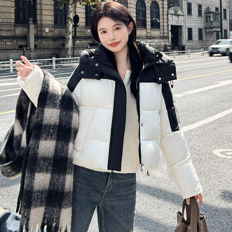 2024 nueva mujer invierno corto de algodón ropa de algodón estilo coreano de diseño de moda suelta y gruesa chaqueta caliente image 6