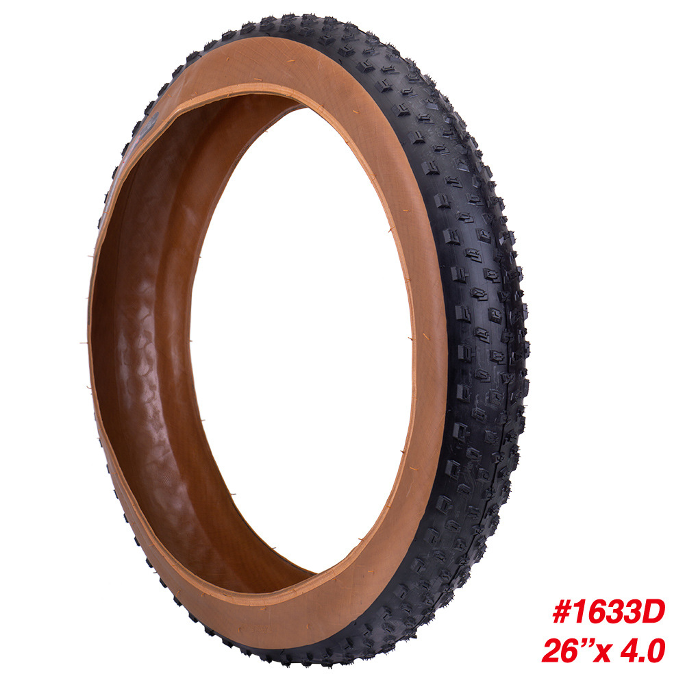 ZTTO Snow ATV Neumático 20 pulgadas 26 pulgadas 3.0/4.0 retro borde de piel marrón 60TPI neumático antideslizante y resistente al desgaste image 14