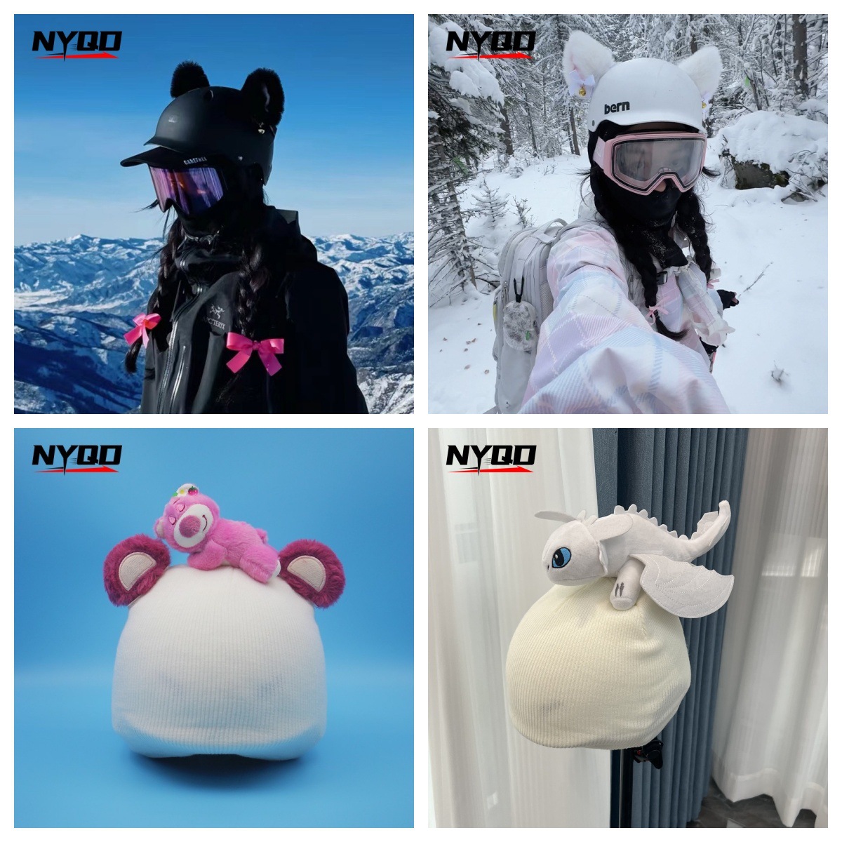 Ski Helmet Decorations Cat Ears Skating Safety Helmet Cover Motorcycle Electric Vehicle Motorcycle Helmet Accessories Accessories