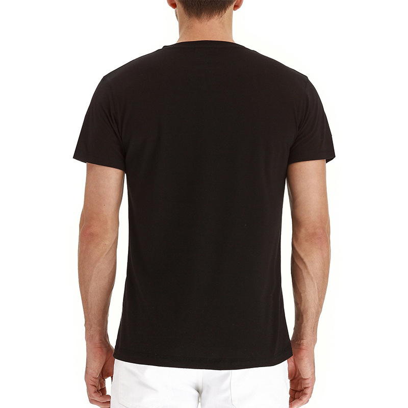 Sommer Europäisches und Amerikanisches Herren-Kurzarm-T-Shirt, Herren-Bottom-Shirt, Rundhalsausschnitt, lässiges, vielseitiges Henley-Shirt_voghion.com