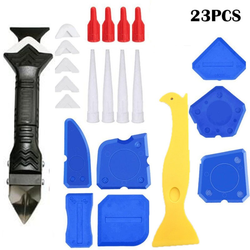 22件套三合一胶刮刀2合一阳角勾刀铲刮板密封刮板除胶器美缝