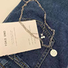 Necklace stainless steel, brand design chain for key bag  hip-hop style, does not fade, light luxury style, 2022 collection, trend of season