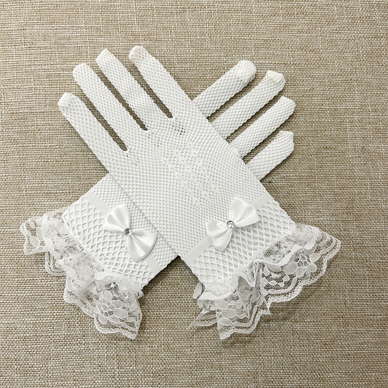 Red de pesca de las mujeres guantes de fiesta accesorios de ropa nupcial de la boda guantes de rendimiento sexy discoteca