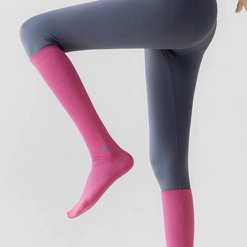 Compression Socks for Sports, Professional Jump Rope and Running, Women's Summer Fitness Long Socks, Anti-Slip Yoga Socks