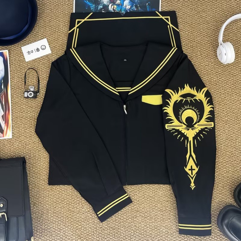 오리지널 디자인 일본 JK 유니폼 악마의 눈 나쁜 소녀 다크 스타일 선원 세트 대학 스타일 클래스 세트 세트