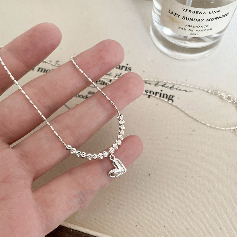 Exquisite Silver Fragment Heart Necklace For Women, Light Niche Design, Fashionable Ins Style, Sweet Temperament_voghion.com