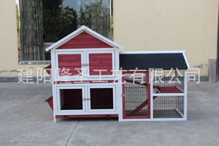 Outdoor Rabbit Cage Solid Wood Breeding Double-Layer Rabbit Cage Chicken Nest Household Wooden Chicken Cage Outdoor Pet Hamster Cage