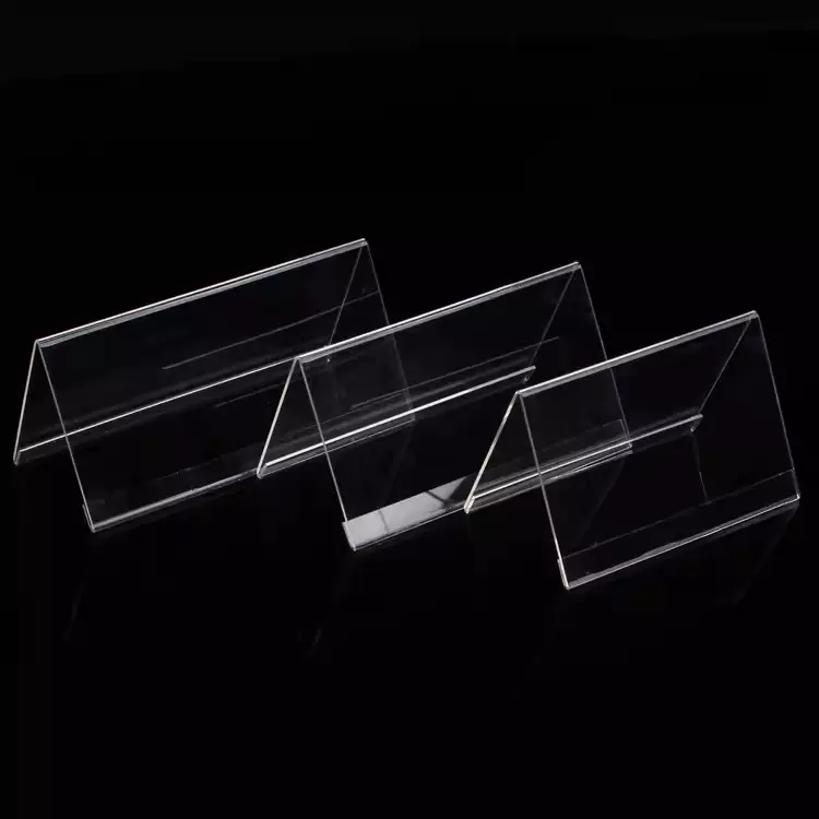 三角台卡亚克力台卡透明会议牌双面透明台牌桌牌席位牌姓名展示牌