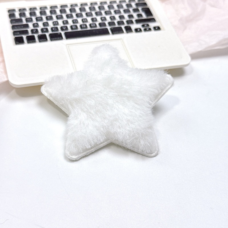 甘い片面ぬいぐるみ生地五芒星アクセサリー手作り diy ヘアアクセサリーヘアピン衣類靴と帽子装飾アクセサリーバッチ|undefined