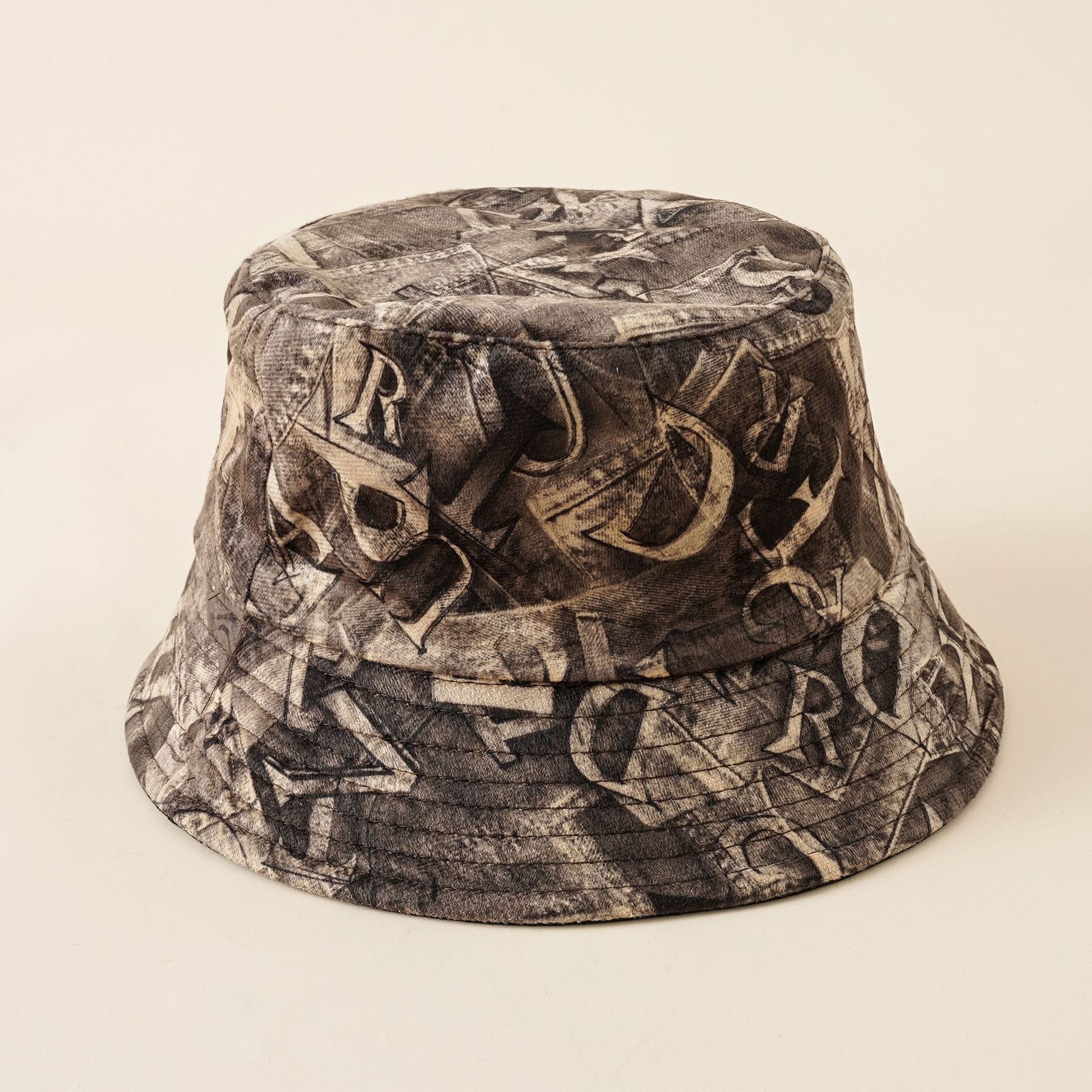 Nuevo estilo europeo y americano plano superior carta de ala corta patrón de doble cara de los hombres y de las mujeres Flat Top sombrero de pescador