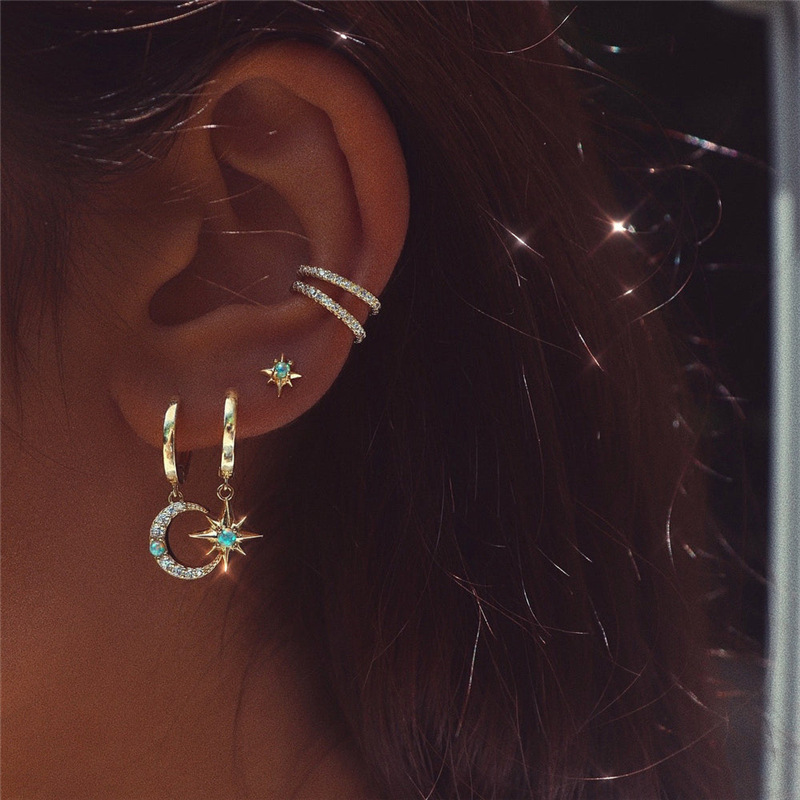 2g Weight Ear Studs Classification 1 Pair Quantity Daily Occasion 925 Sterling Silver Material Geometric Pattern Women's Gender Plating Design Simple Style Style 1 Pair 925 Sterling Silver Geometric Ear Studs 19