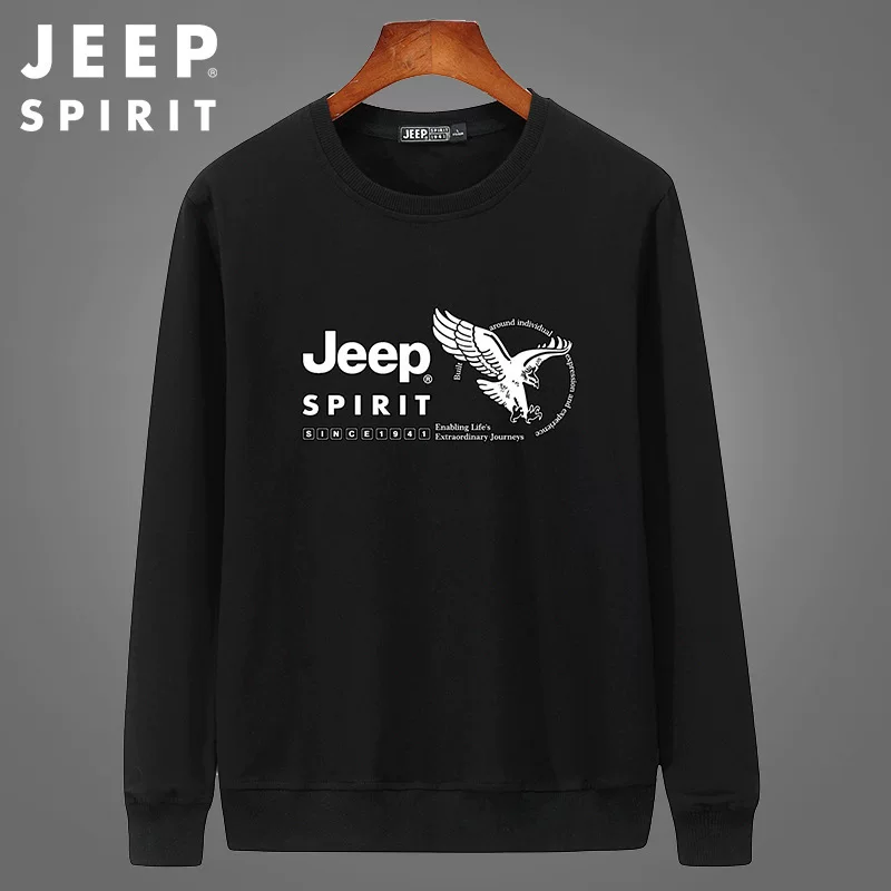 Толстовка с длинными рукавами Demi-season JEEP SPIRIT для отдыха, оверсайз