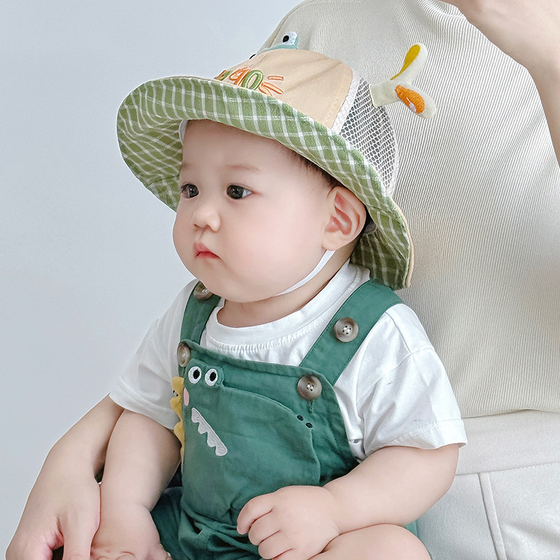Sombrero de bebé verano malla transpirable lindo sombrero de pescador súper lindo niño niña sombreado protector solar sombrero de lavabo para bebé delgado