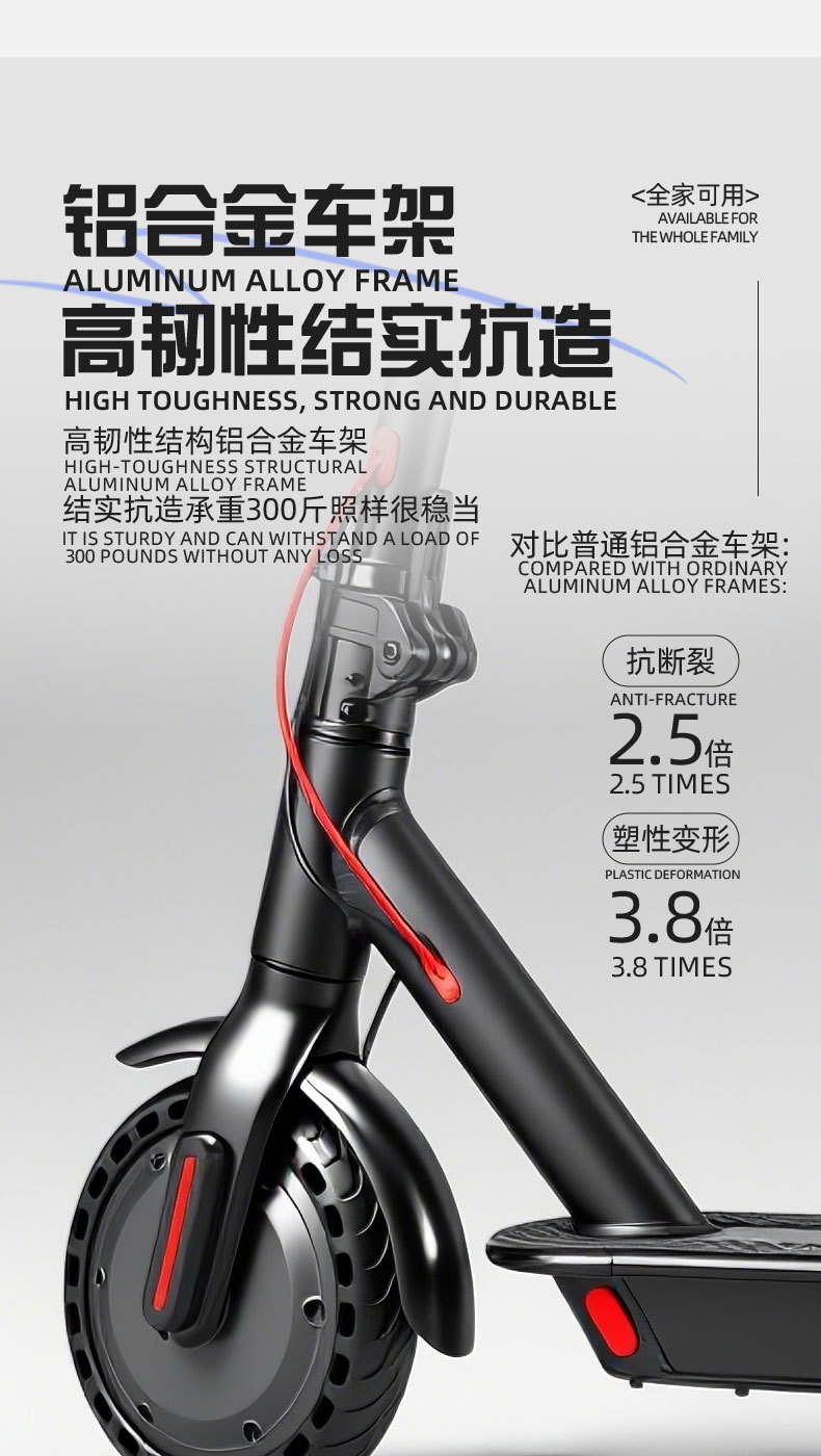 Cross-border wholesale of electric scooters for adults and students, foldable two-wheeled electric scooters, transportation tools, factory wholesale