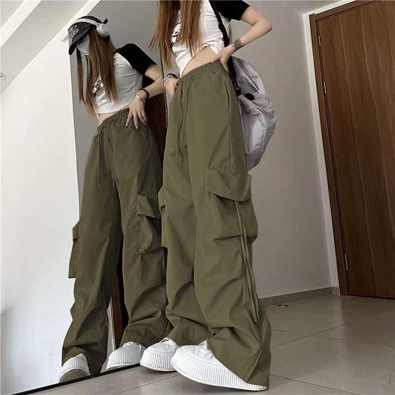 Four Seasons Trousers Women's Covers Casual Pants Women's Sports Pants Straight Leg Wide Leg Pants Women's Sweatpants South Korea Women's Clothing