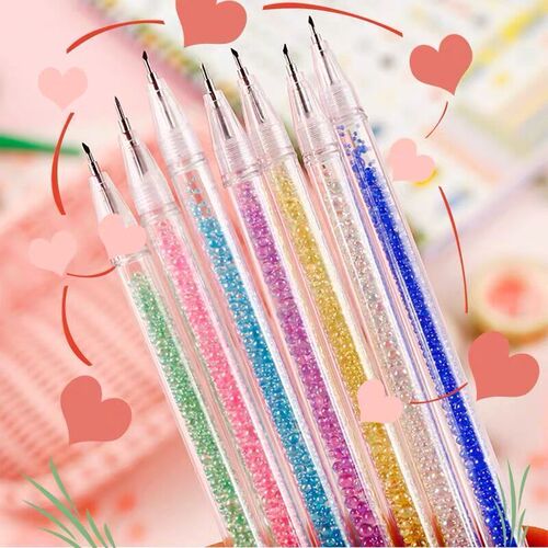 Quicksand Pen Knife Cute Ins Style Girl Heartbreak Stone Pen Knife Hand Account Sticker Paper Cutting Art Knife Engraving Knife